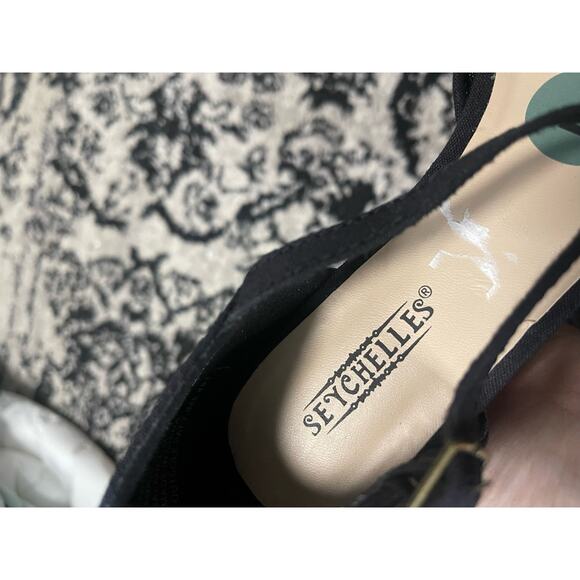 Seychelles Mojito Black Lace Pointed Toe Flats Women's Size 7 - Picture 5 of 6